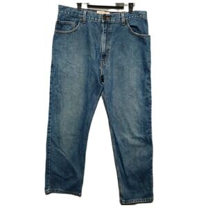 Levi Strauss Signature Mens Regular Fit Jeans Blue Denim 34x30 Straight Leg